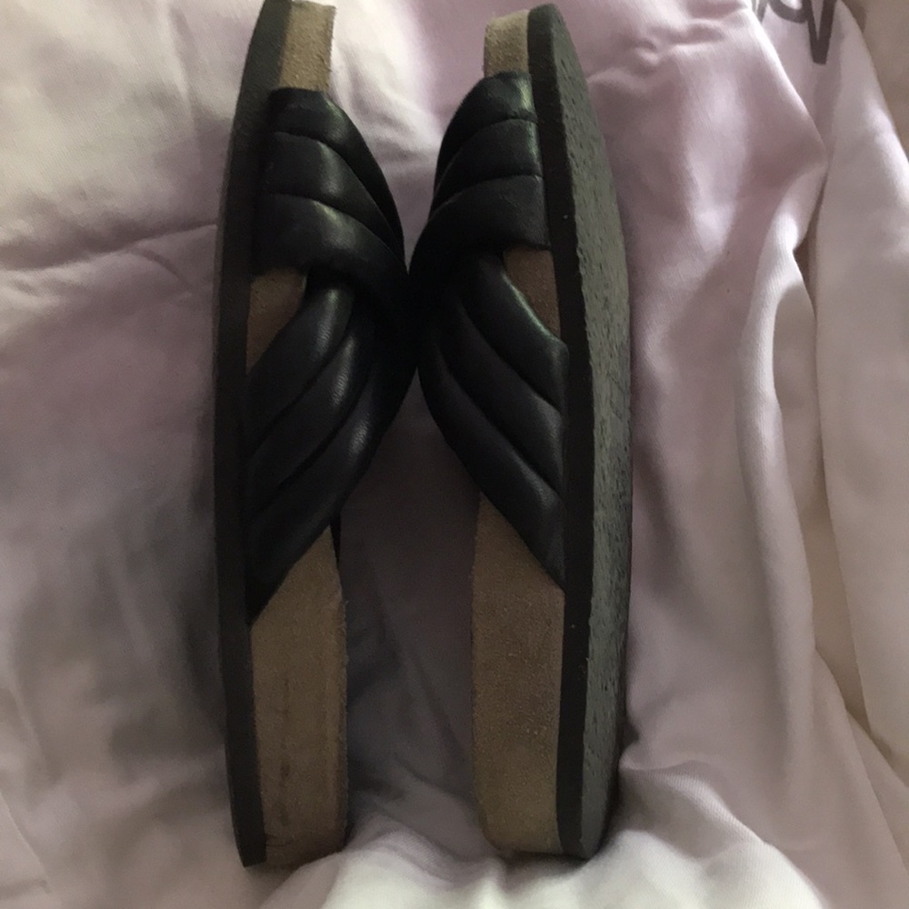 Isabel Marant Holden Black Leather Slide Sandal 38 - Picture 3 of 5
